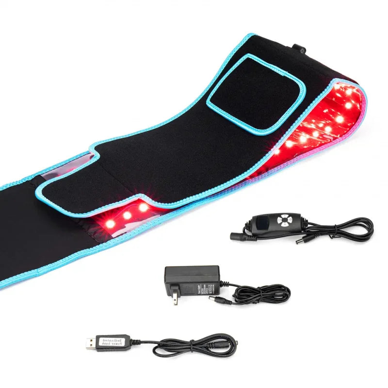 Cinturón Masajeador Lumbar con Luz Infrarroja y LED Alivio y Relajación Inteligente.