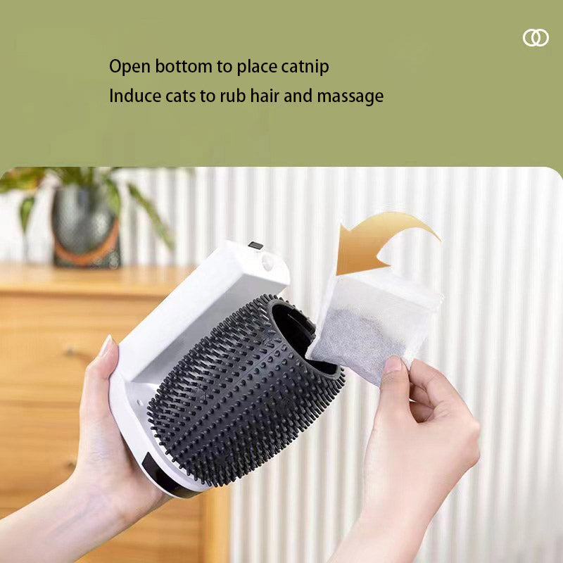 Cepillo Automático Inteligente para Gatos | Masajeador de Esquinas y Eliminador de Pelo Flotante