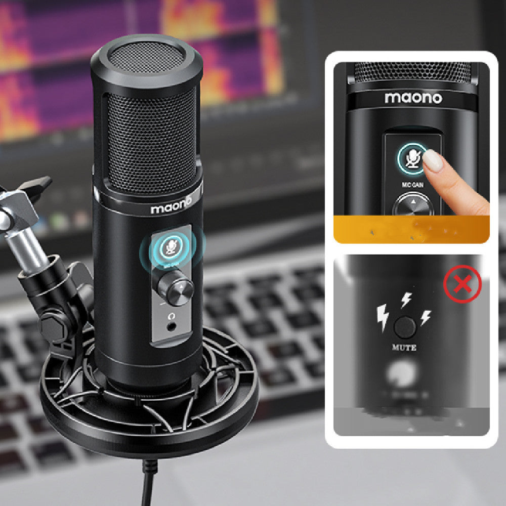 Micrófono Condensador USB PM422 Audio Profesional & Alta Sensibilidad