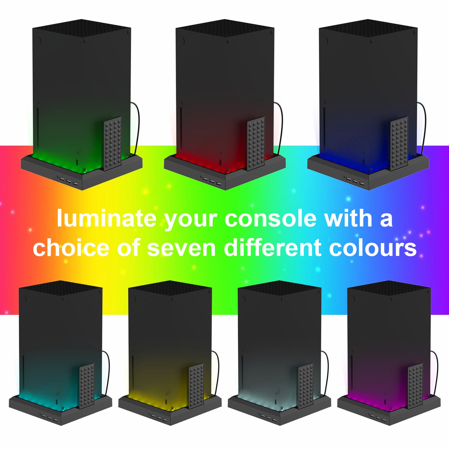Base RGB para Control Xbox Series X/S Iluminación Ambiental y Estilo Gamer
