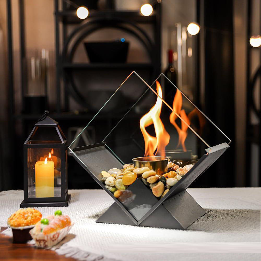 Chimenea Portátil de Alcohol con Diseño Diamante: Elegancia, Calidez y Versatilidad para Cualquier Espacio