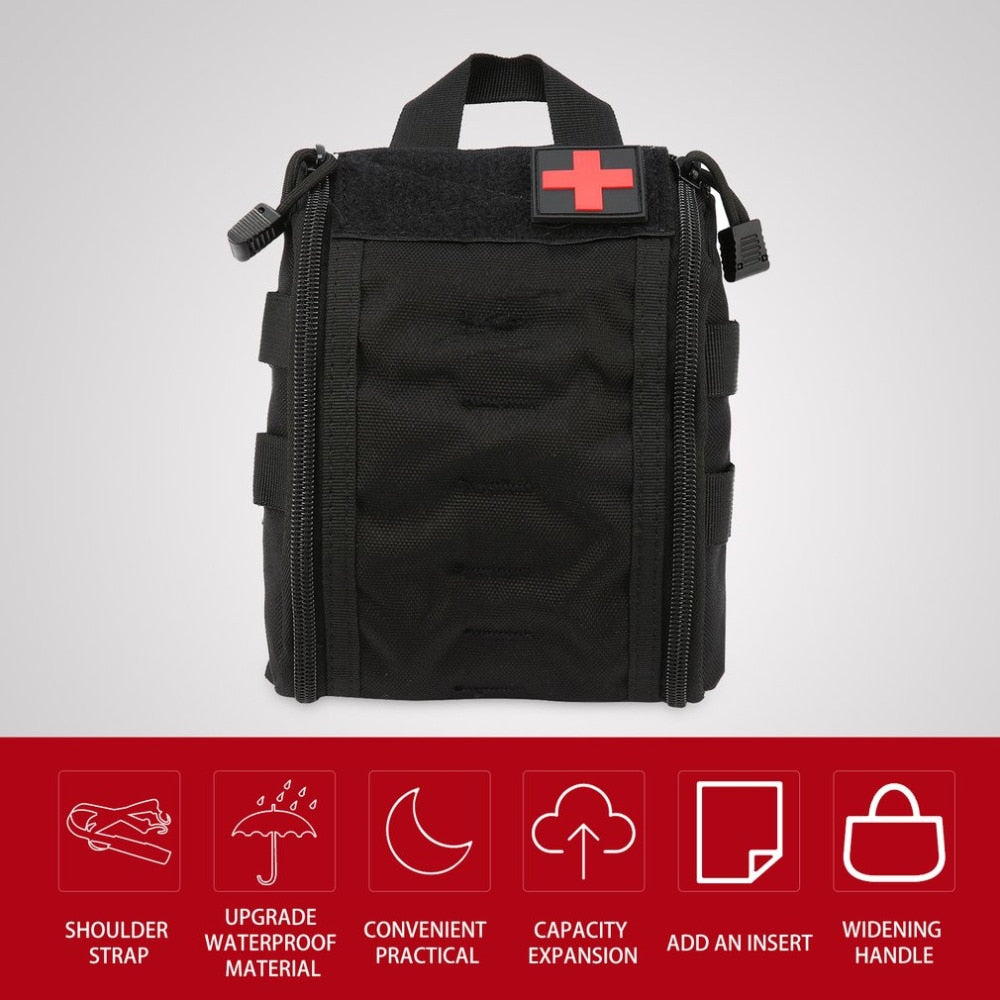 Bolsa de Primeros Auxilios Portátil | Estuche Táctico Multifuncional para Camping y Supervivencia