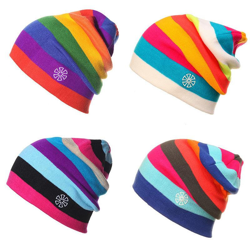 Gorro de Punto con Diseño a Rayas | Beanie Casual para Snowboarding, Ciclismo y Deportes al Aire Libre