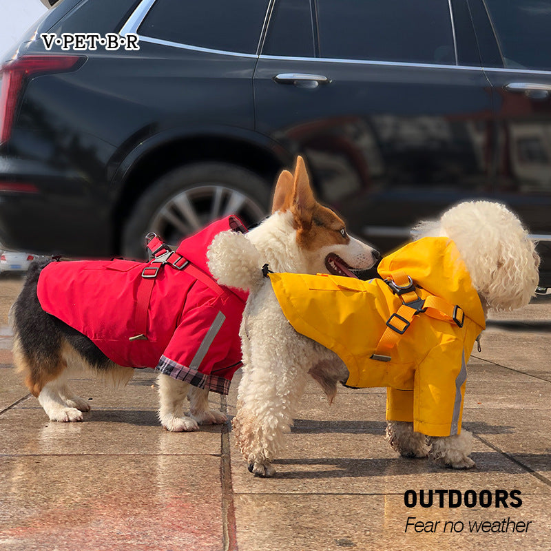 Impermeable Reflectante para Perros | Poncho de Lluvia Todo Clima con Protección PU