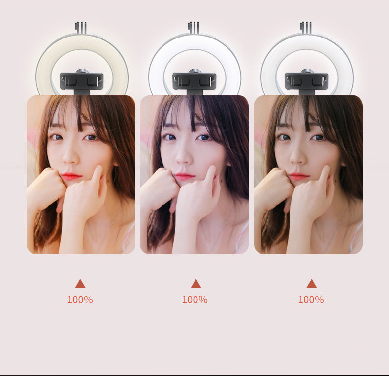 Selfie Stick P40D con Luz de Relleno de 6 Pulgadas: Portátil, Estable y Perfecto para Streaming