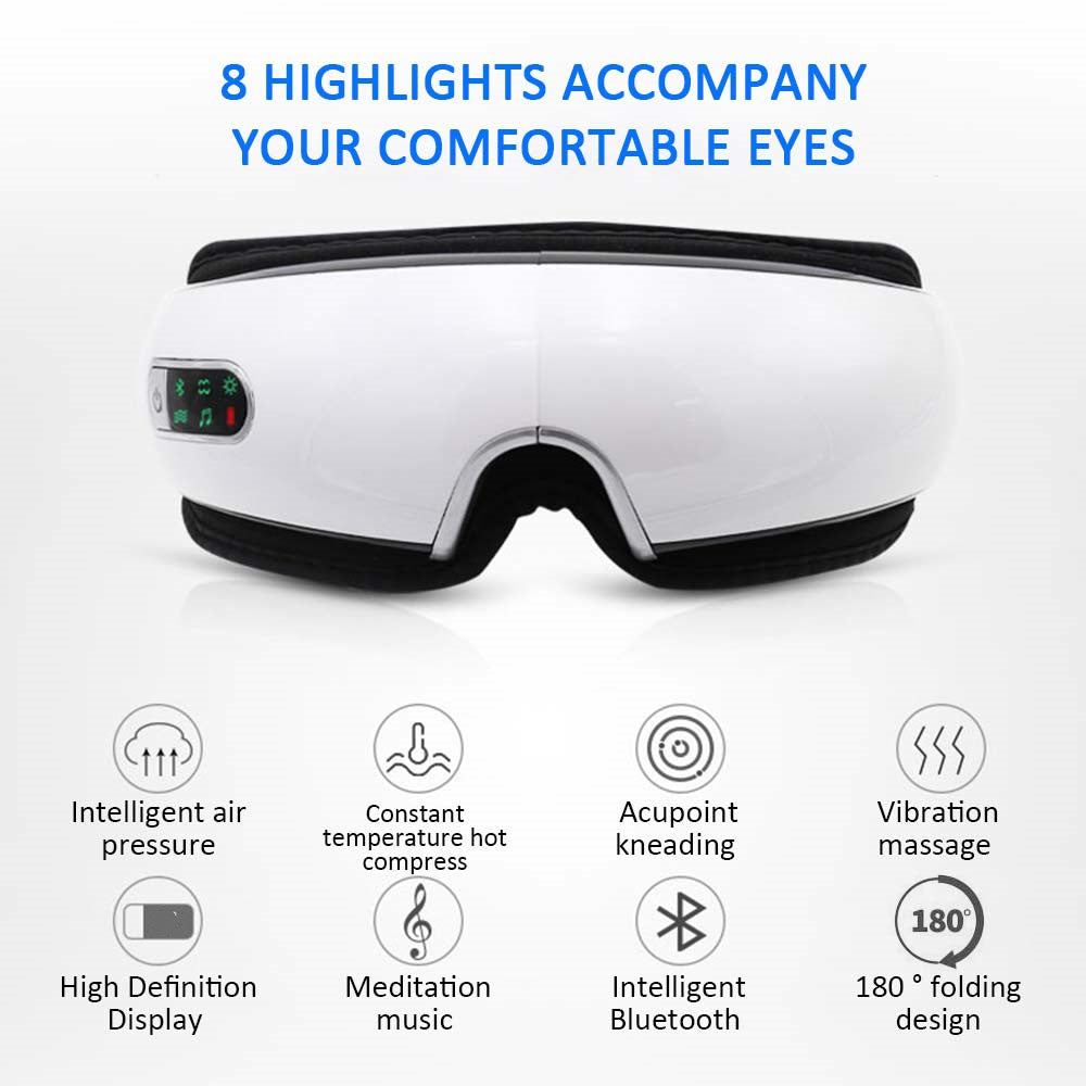 Masajeador Inteligente para Ojos Relajación, Acupresión y Terapia de Calor