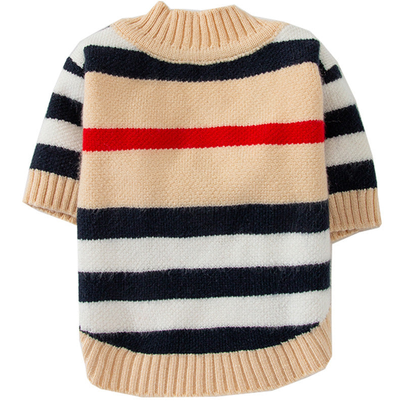 Suéter de Punto a Rayas para Perros Pequeños y Medianos | Cardigan de Otoño e Invierno