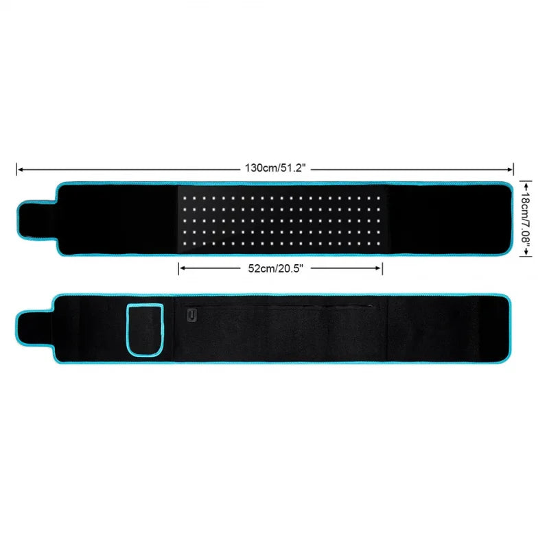 Cinturón Masajeador Lumbar con Luz Infrarroja y LED Alivio y Relajación Inteligente.
