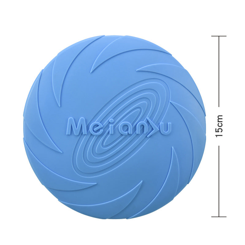 Frisbee juguete diseñado para perros, ideal para juegos de lanzamiento y recuperación.
