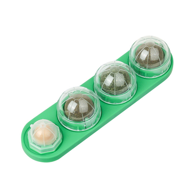 Juguete Giratorio con Bola de Menta para Gatos – Diversión y Snack en Uno
