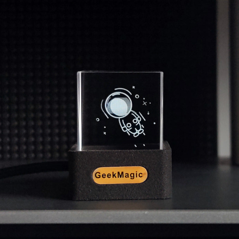 Mini Reloj Transparente WiFi Estación Meteorológica y Decoración Creativa para Escritorio