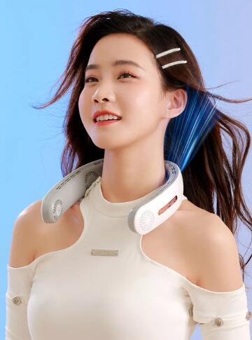 Ventilador de Cuello Sin Aspas Diseño Plegable, USB Recargable y Ultra Silencioso