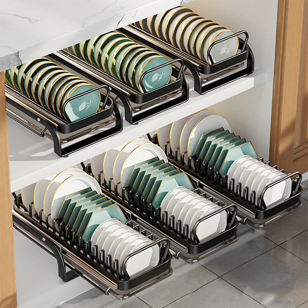 Estante Extraíble para Platos Almacenamiento Organizado con Diseño de Múltiples Capas