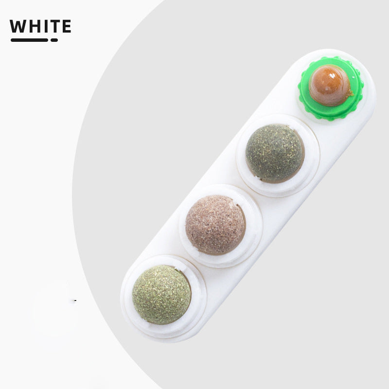 Juguete Giratorio con Bola de Menta para Gatos – Diversión y Snack en Uno