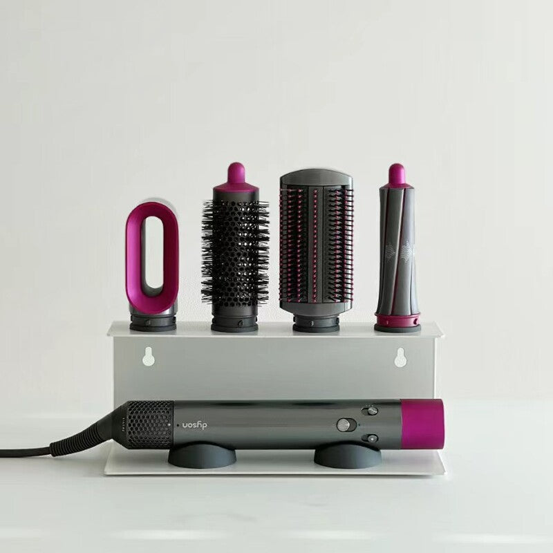 Soporte para Secador de Pelo sin Perforación – Ideal para Planchas y Rizos, Organizador de Baño