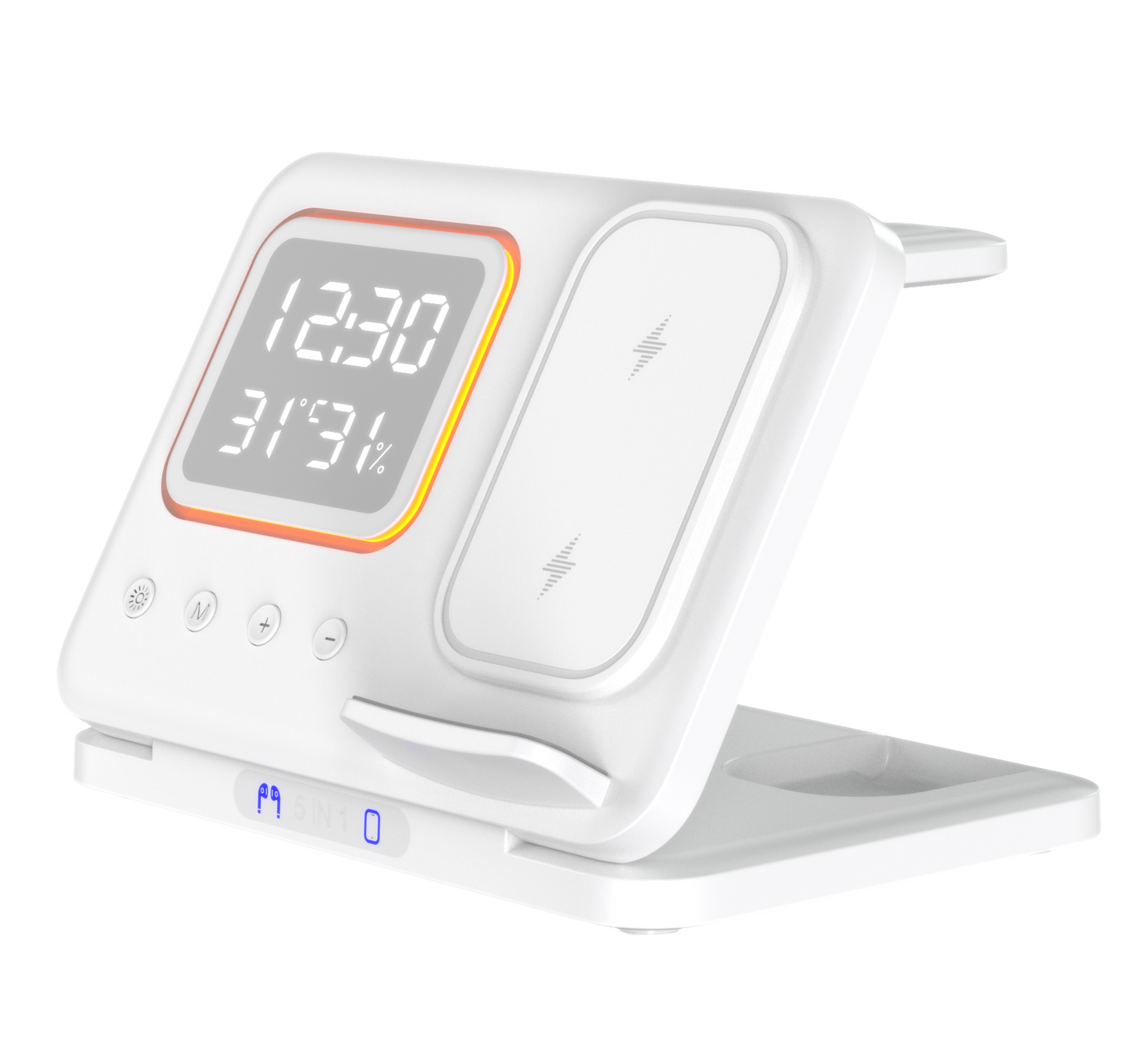 Cargador Inalámbrico Universal 5 en 1 Soporte de Escritorio con Carga Rápida 15W para iPhone