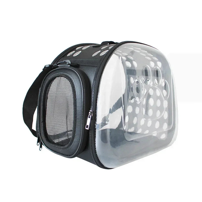Bolso Transportador Plegable para Gatos | Mochila Transparente y Transpirable para Viajes