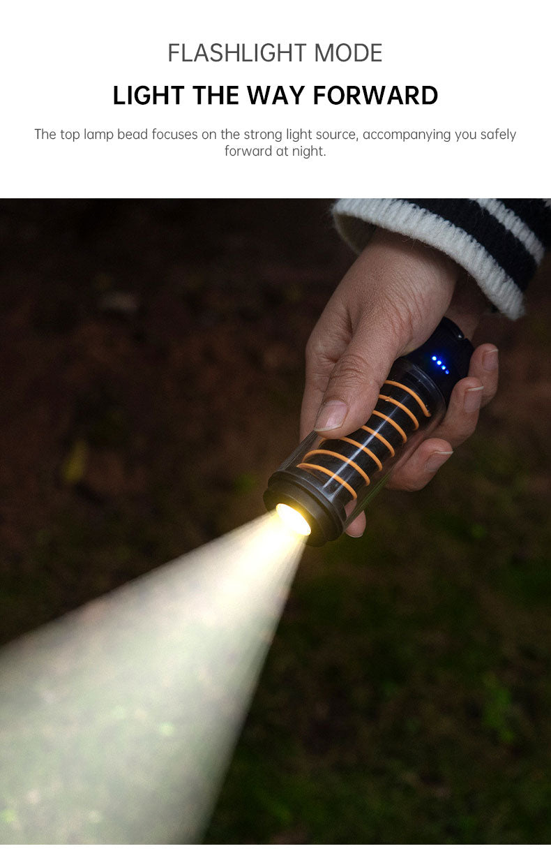 Lámpara de Camping Portátil | Luz Nocturna Recargable con Trípode