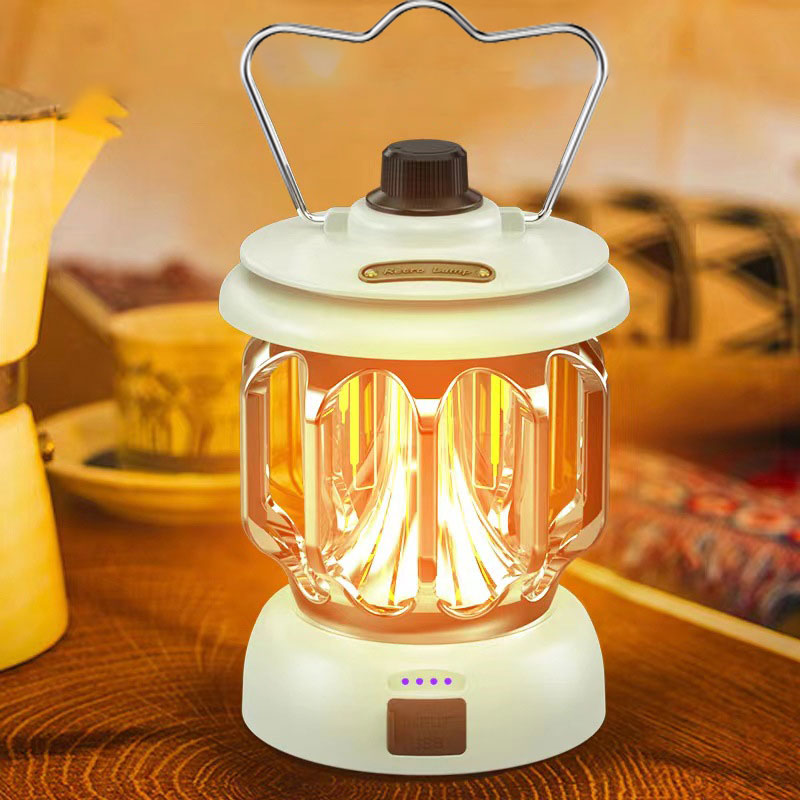 Lámpara LED Retro para Camping | Recargable con Batería de Larga Duración
