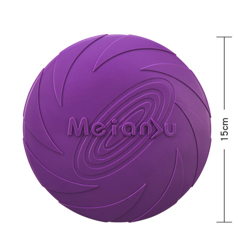 Frisbee juguete diseñado para perros, ideal para juegos de lanzamiento y recuperación.