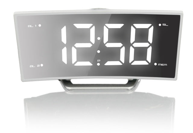 Reloj Despertador con Pantalla Curva & Proyección Multifuncional & Diseño Moderno