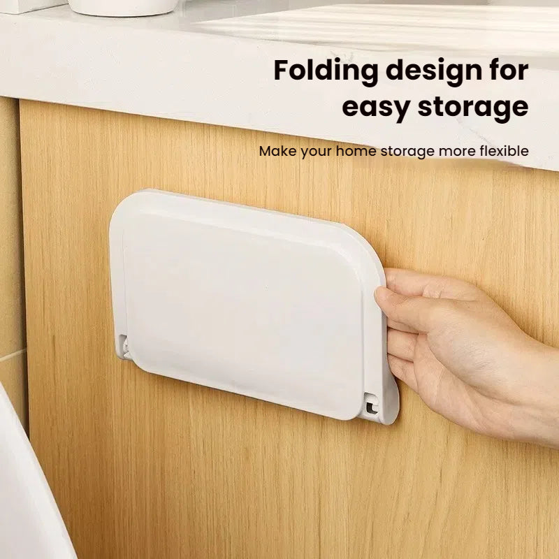 Estante Flotante Plegable y Sin Perforaciones para Baño y Aseo - Diseño Moderno y Práctico