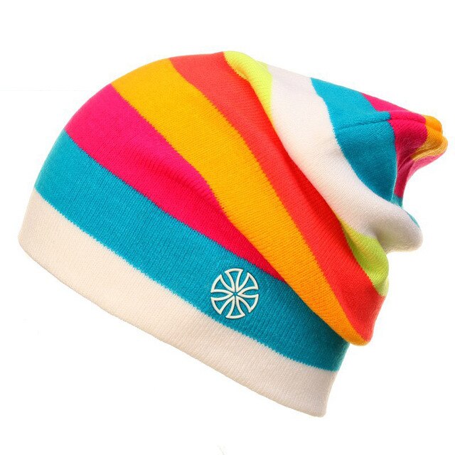Gorro de Punto con Diseño a Rayas | Beanie Casual para Snowboarding, Ciclismo y Deportes al Aire Libre