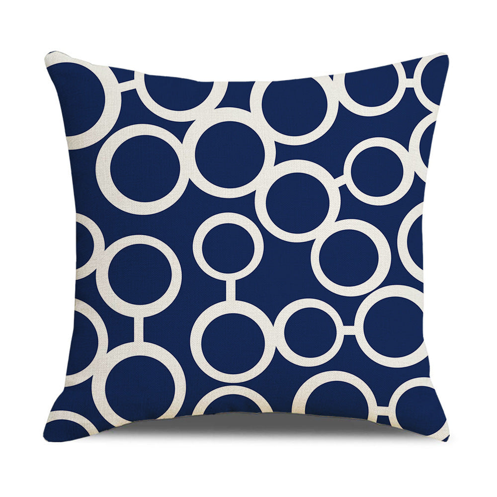 Funda de Almohada de Lino Diseño Geométrico, Estilo Moderno y Confort Premium. Hermosas.