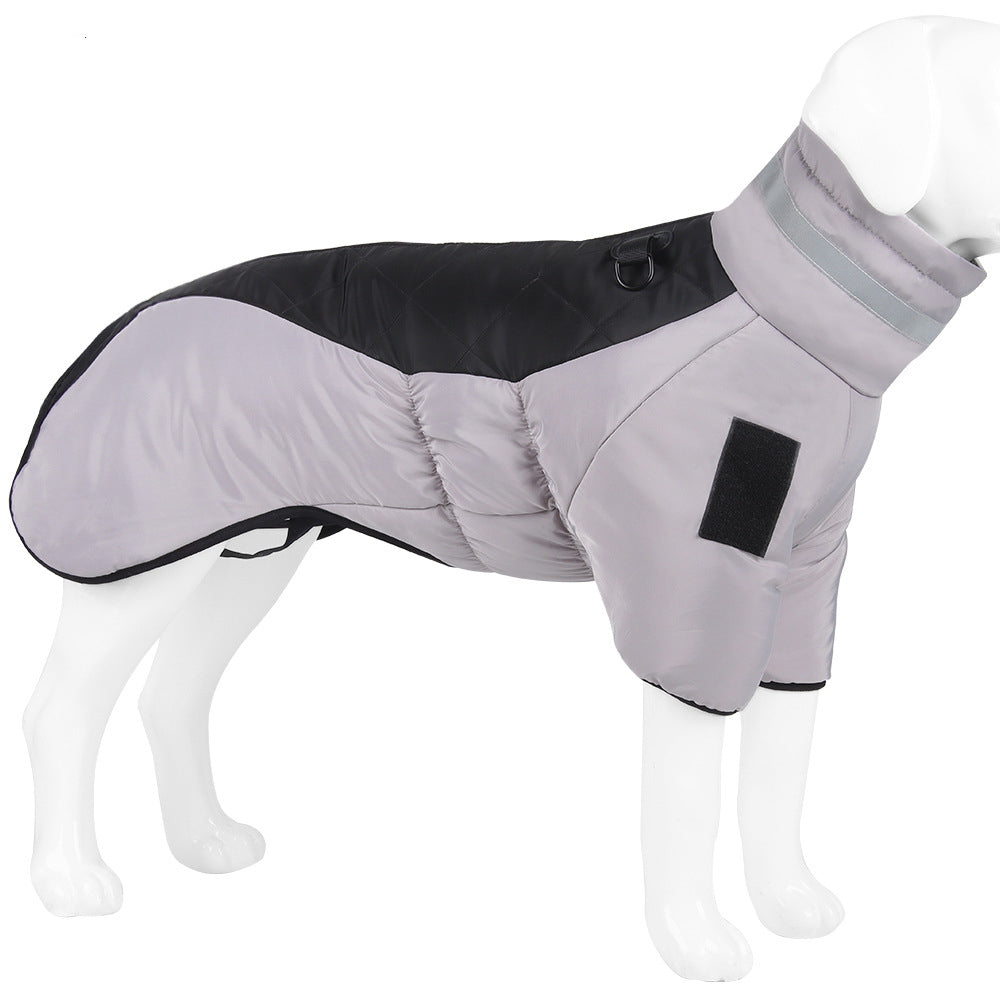 Abrigo Acolchado Reflectante para Perros Grandes | Ropa de Otoño e Invierno con Algodón Térmico