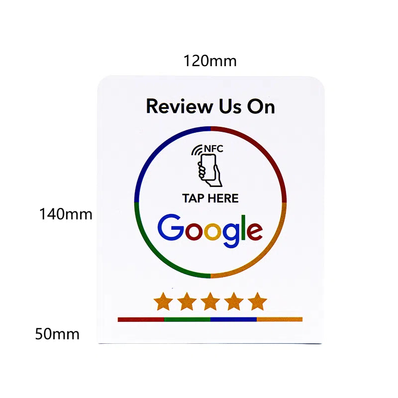 Tarjeta NFC para Reseñas de Google Obtén Más Opiniones con un Toque en Apple y Android