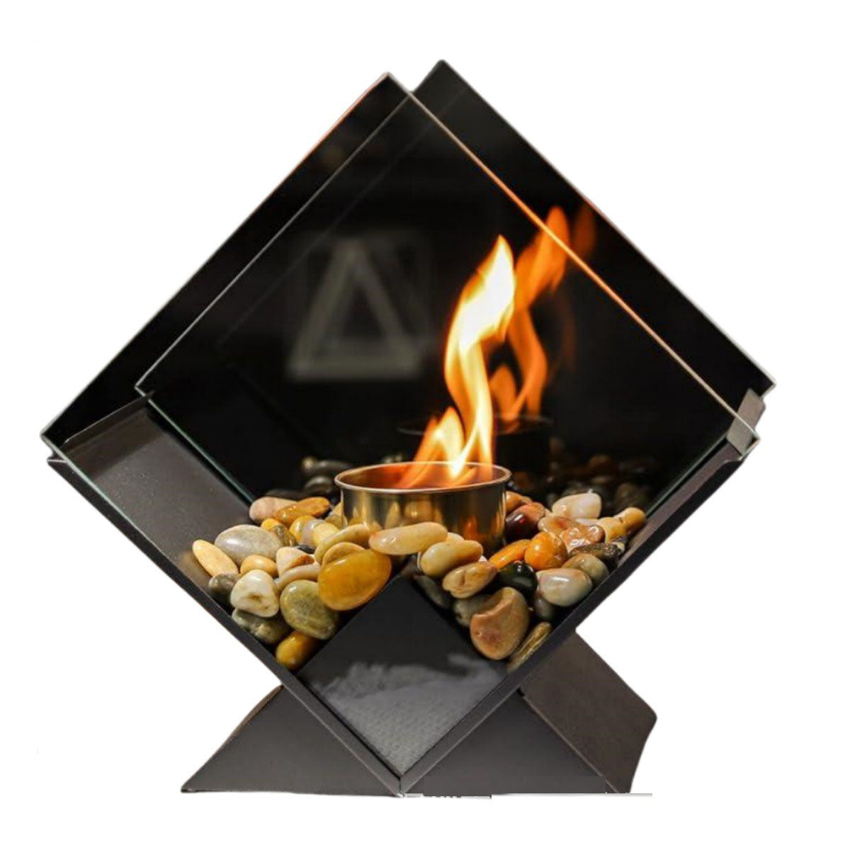 Chimenea Portátil de Alcohol con Diseño Diamante: Elegancia, Calidez y Versatilidad para Cualquier Espacio