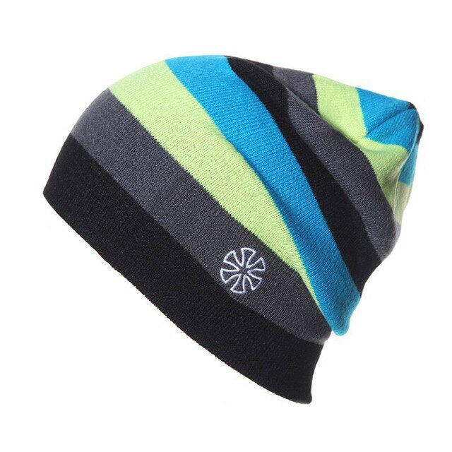 Gorro de Punto con Diseño a Rayas | Beanie Casual para Snowboarding, Ciclismo y Deportes al Aire Libre