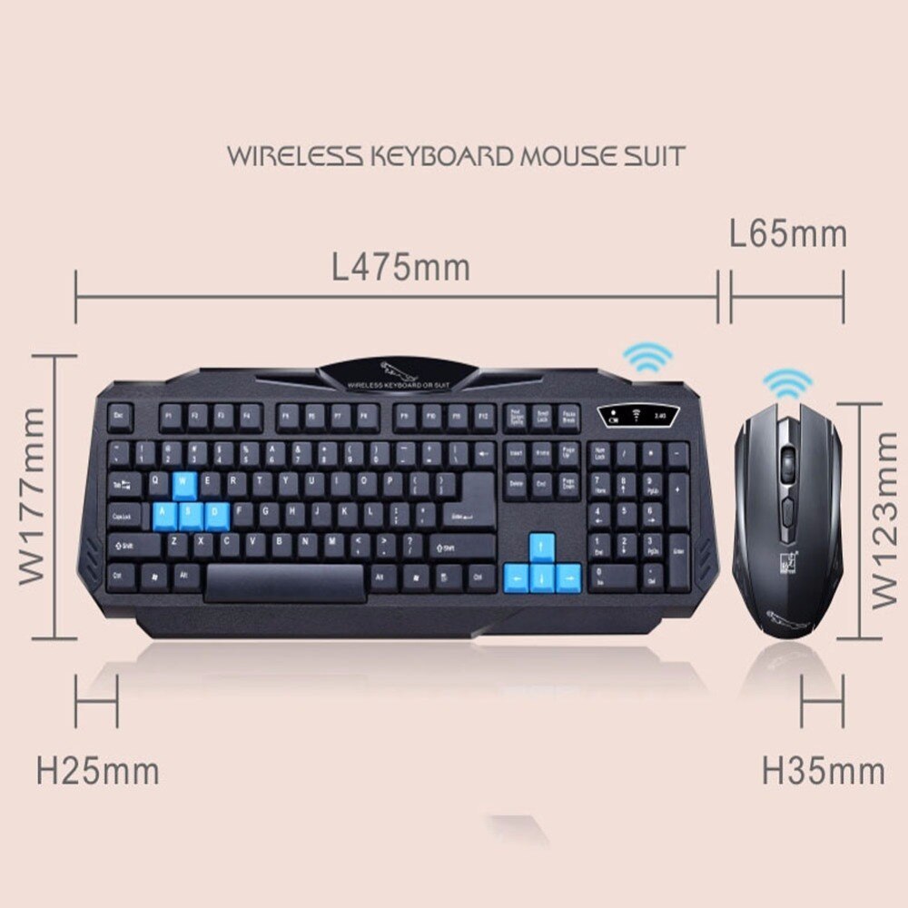 Set de Teclado & Mouse Inalámbrico Diseño Ergonómico & Durabilidad Superior
