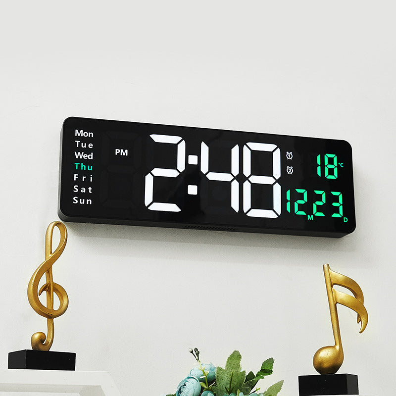 Reloj Digital de Pared LED Grande de 13/16 Pulgadas – Control Remoto y Funciones Completas