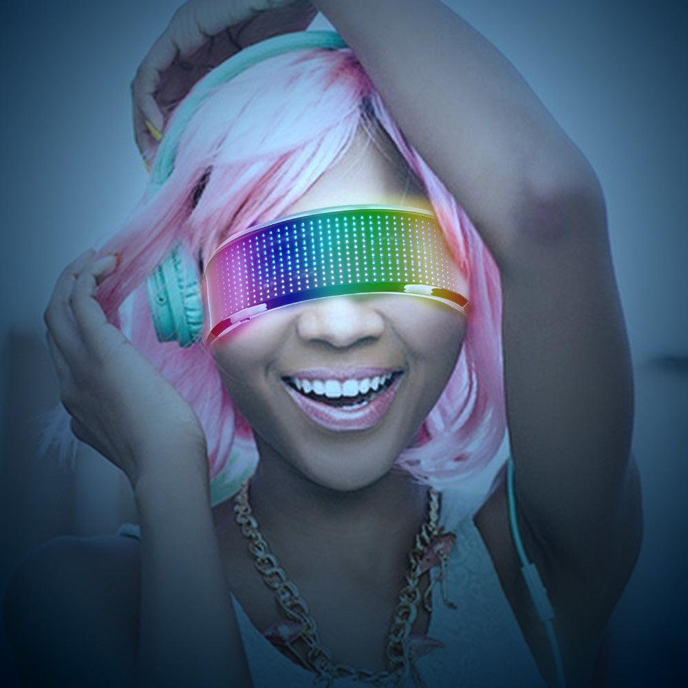 Gafas LED con Pantalla Digital Estilo Futurista para DJ & Fiestas