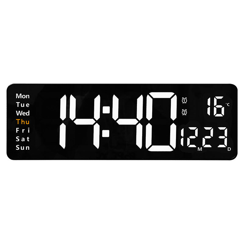 Reloj Digital de Pared LED Grande de 13/16 Pulgadas – Control Remoto y Funciones Completas