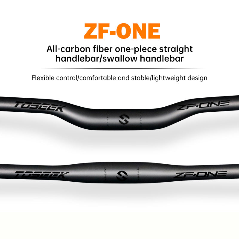 Manillar MTB TOSEEK de Fibra de Carbono Diseño Swallow-Shaped, 31.8mm, One-Piece