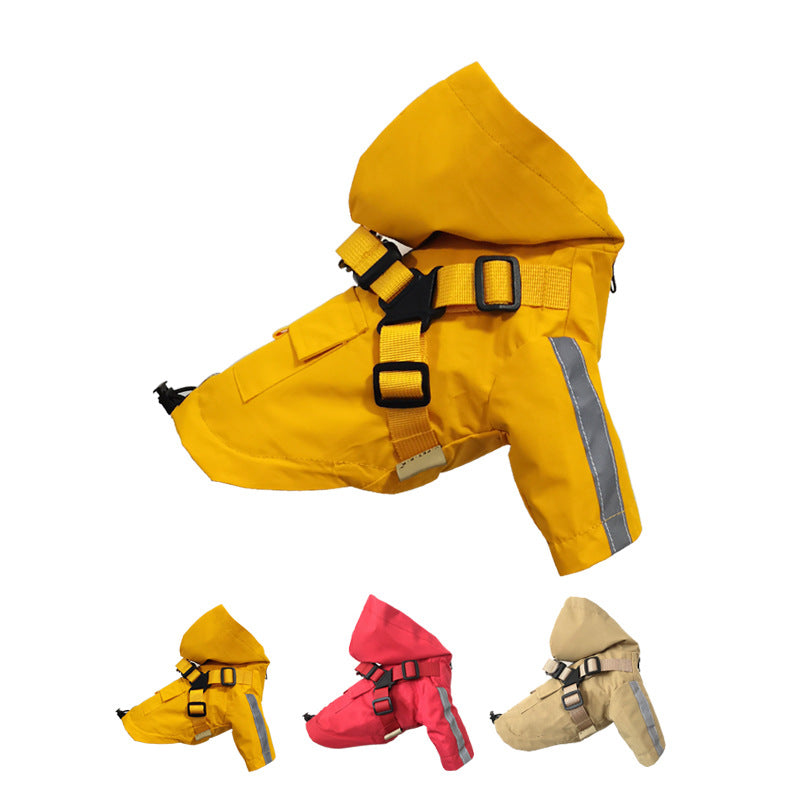 Impermeable Reflectante para Perros | Poncho de Lluvia Todo Clima con Protección PU
