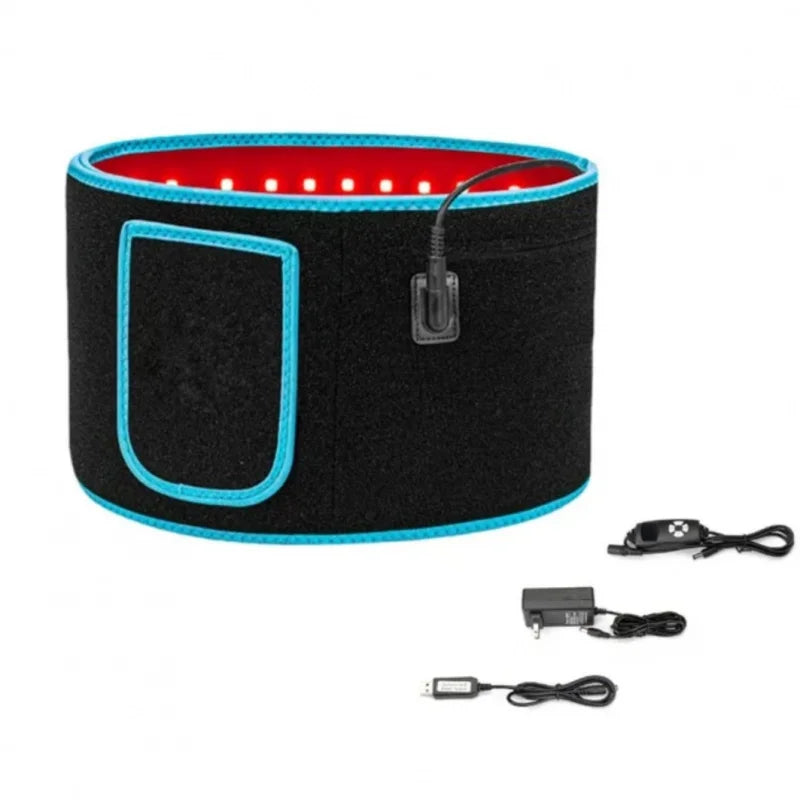 Cinturón Masajeador Lumbar con Luz Infrarroja y LED Alivio y Relajación Inteligente.