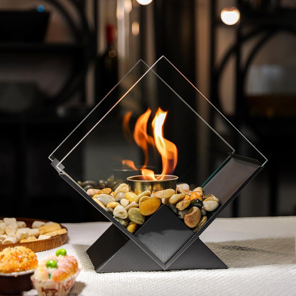Chimenea Portátil de Alcohol con Diseño Diamante: Elegancia, Calidez y Versatilidad para Cualquier Espacio