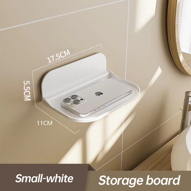 Estante Flotante Plegable y Sin Perforaciones para Baño y Aseo - Diseño Moderno y Práctico