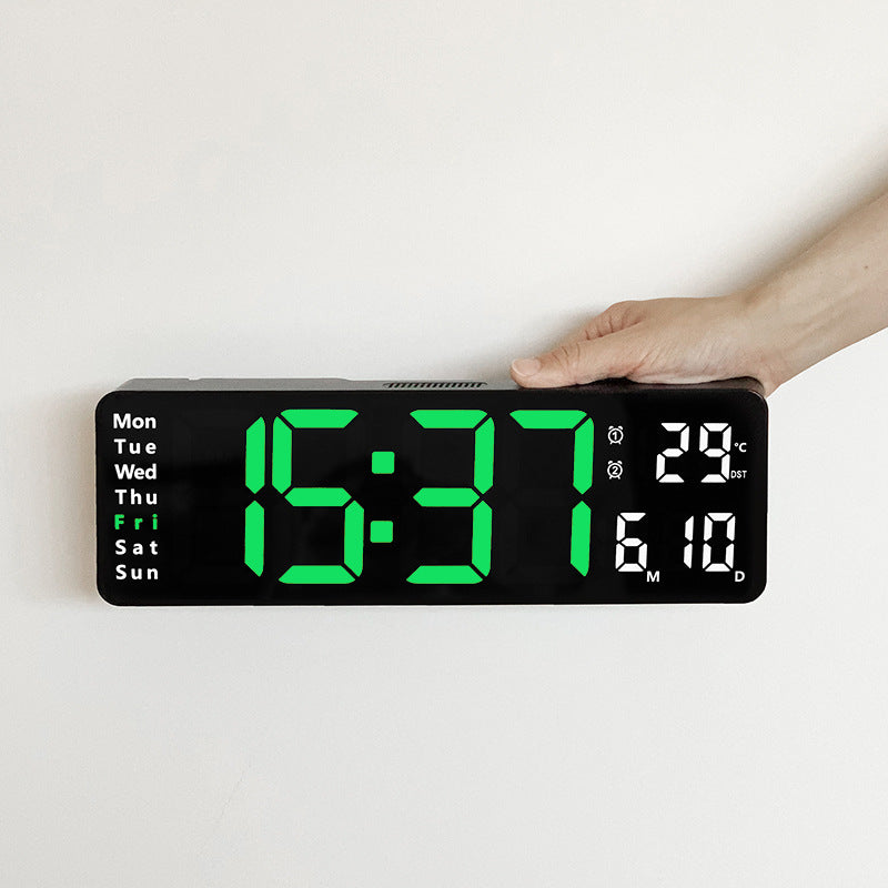 Reloj Digital de Pared LED Grande de 13/16 Pulgadas – Control Remoto y Funciones Completas