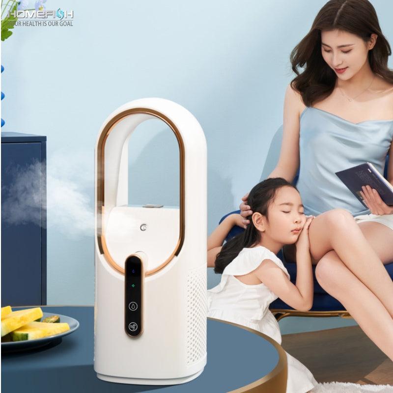 HOMEFISH F6 Ventilador de Escritorio con Spray, Humidificación y Refrigeración Portátil
