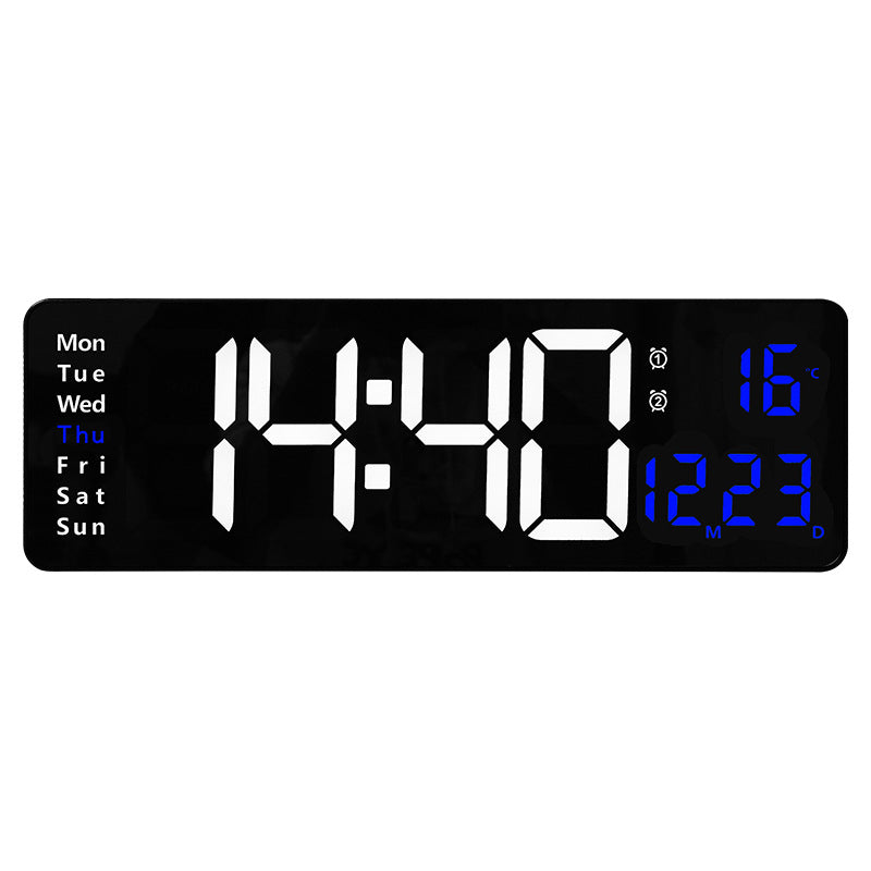 Reloj Digital de Pared LED Grande de 13/16 Pulgadas – Control Remoto y Funciones Completas