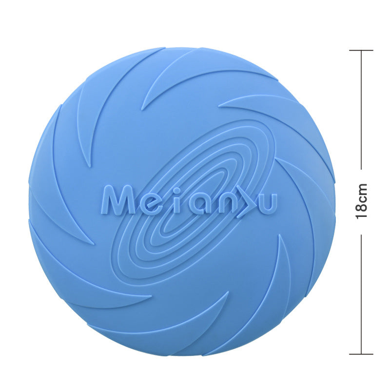 Frisbee juguete diseñado para perros, ideal para juegos de lanzamiento y recuperación.