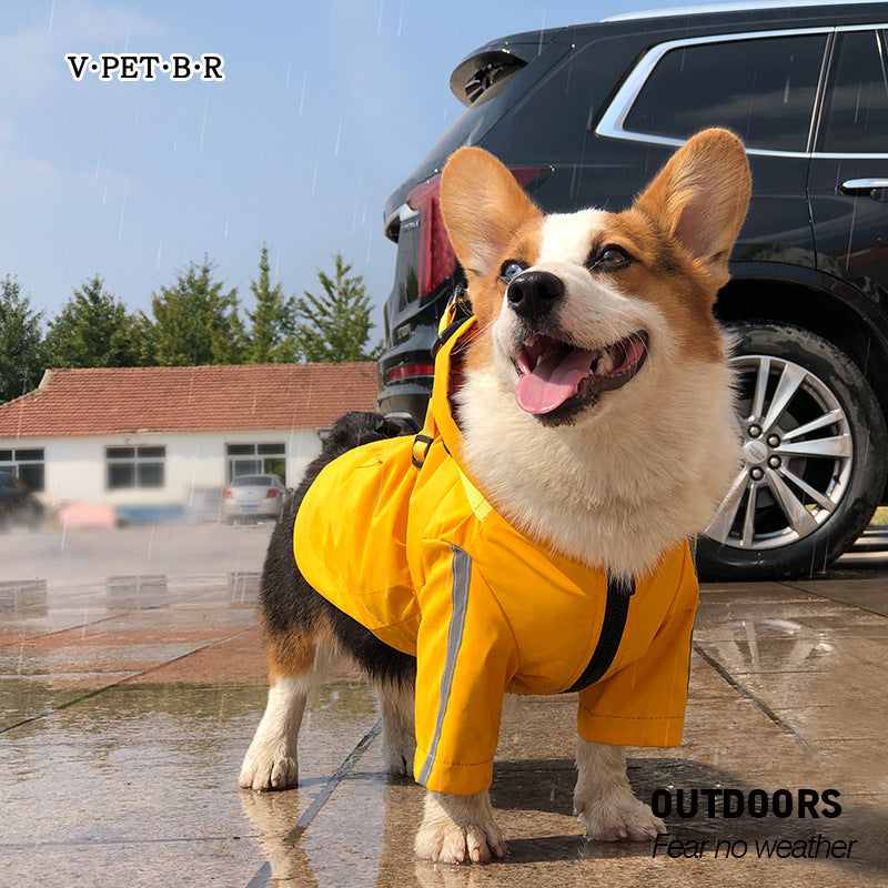 Impermeable Reflectante para Perros | Poncho de Lluvia Todo Clima con Protección PU