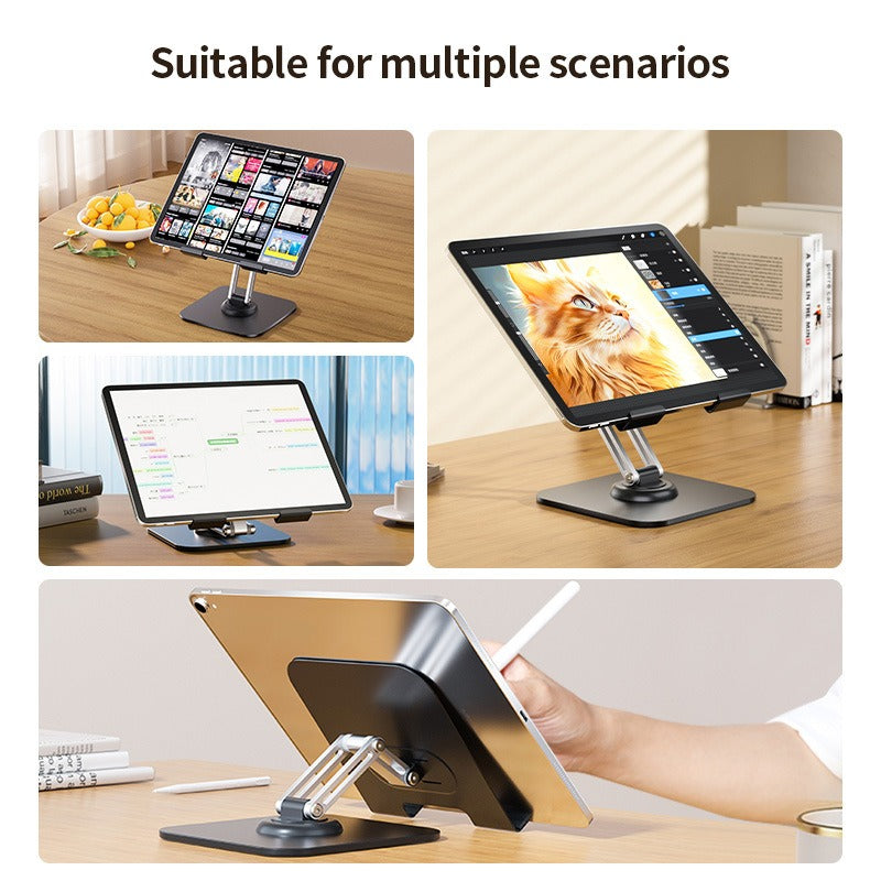 Soporte Giratorio 360° para Tablet Ajustable y Estable para Escritorio
