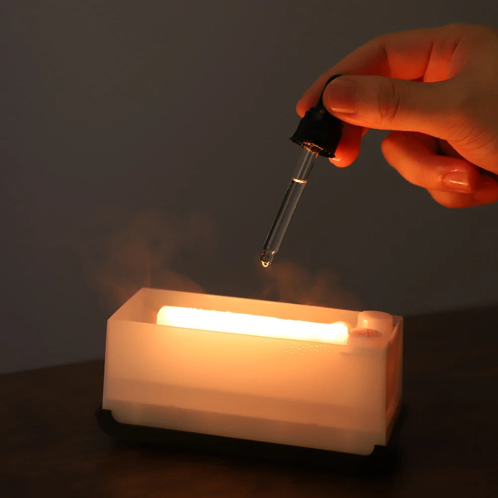 Quieres sorprender? Humidificador 3D con Efecto Llama, Difusor de Aroma USB Recargable