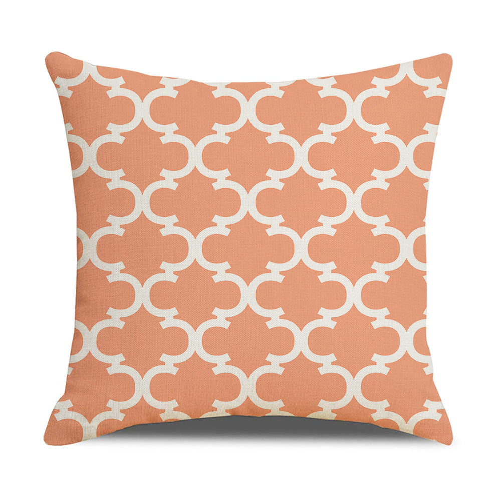 Funda de Almohada de Lino Diseño Geométrico, Estilo Moderno y Confort Premium. Hermosas.