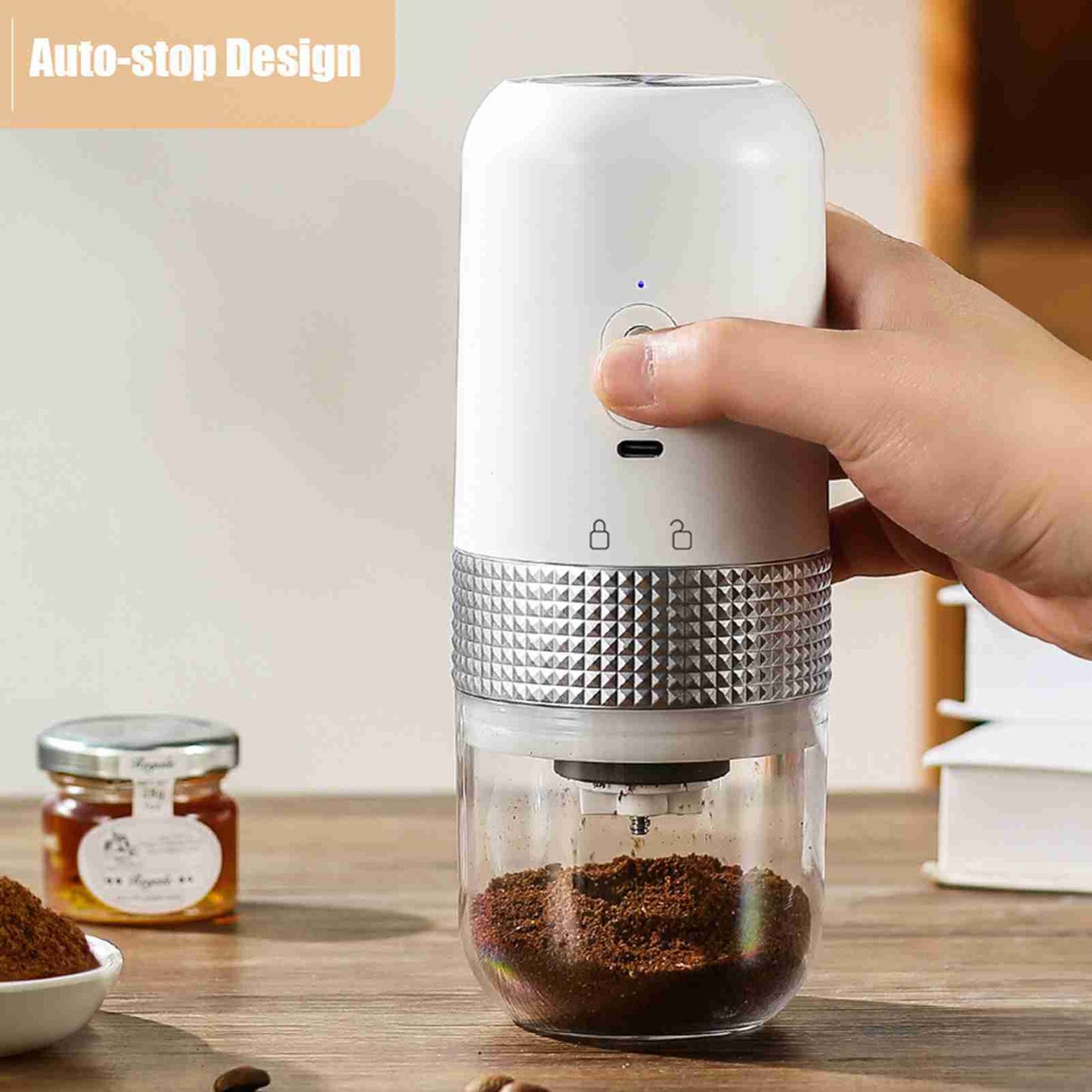 Te gusta el cafe? Esto es tuyo... Molino de Café Eléctrico Auto Stop y Recarga USB. Perfecto.